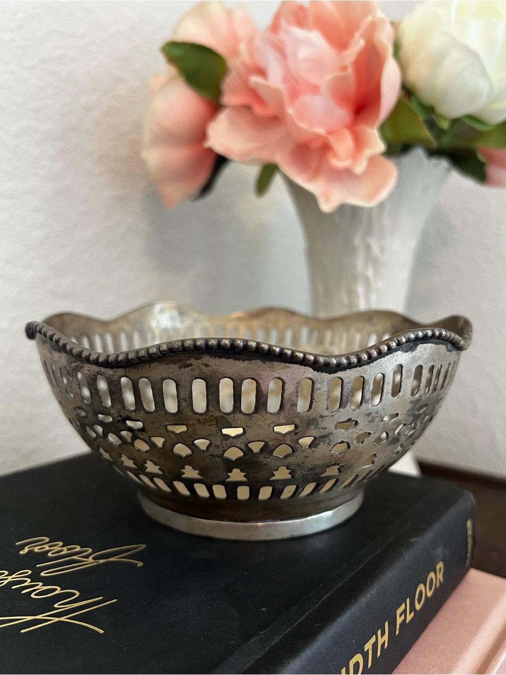 Scalloped Vintage International Silver Company Pierced Bowl